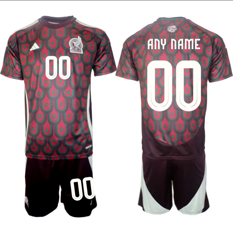 Men 2024-2025 Season Mexico home red customized Soccer Jersey->mexico jersey->Soccer Country Jersey